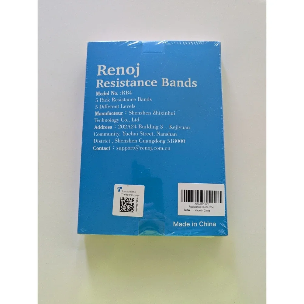 Renoj Resistance Bands 5 Pack RB4 5 Different Levels Multicolor